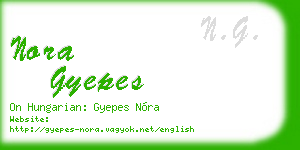 nora gyepes business card